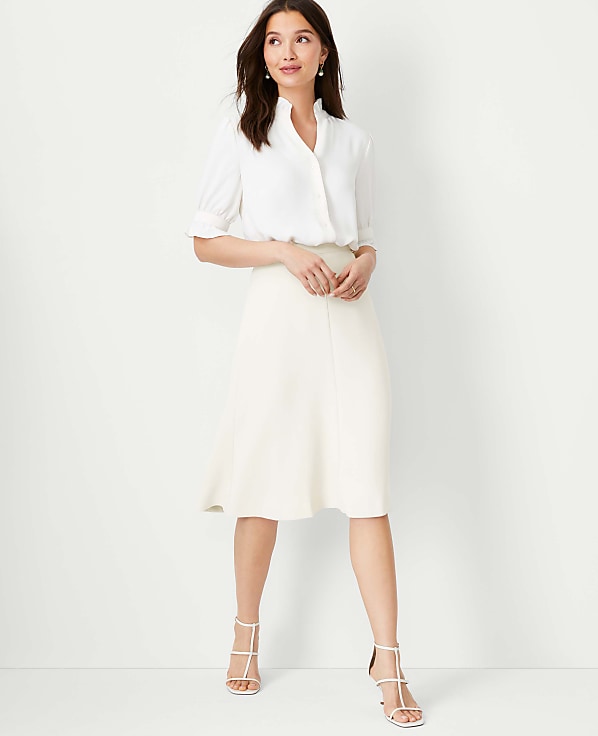 The Flare Skirt in Fluid Crepe