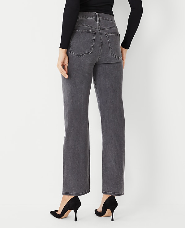 High Rise Straight Jeans in Vintage Grey Wash