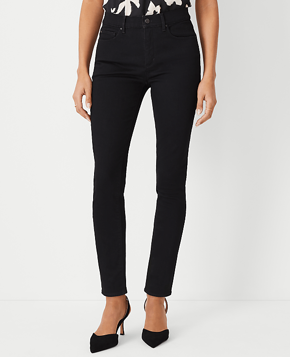 Petite Mid Rise Skinny Jeans in Light Wash Indigo - Curvy Fit