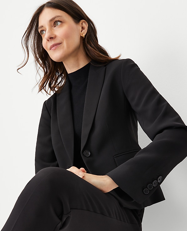 The Shorter Single Button Blazer in Fluid Crepe