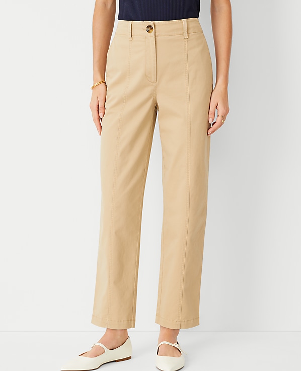 Seamed Straight Ankle Pant