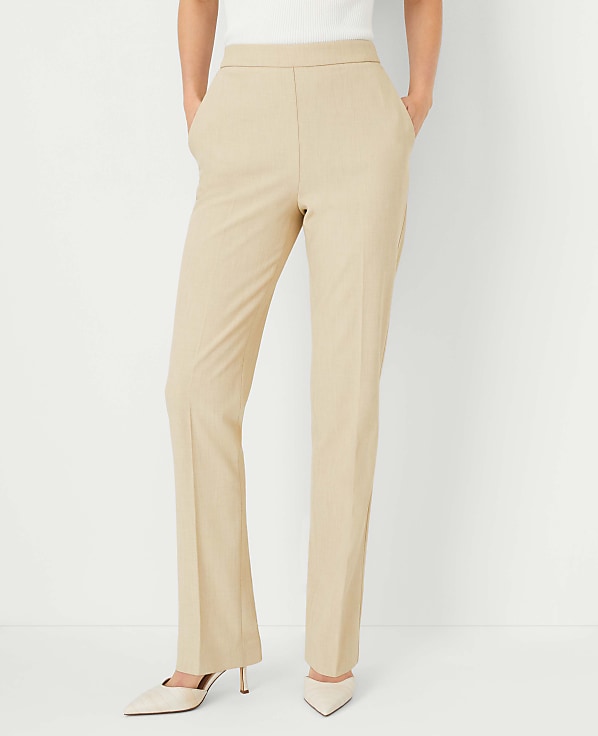 The Petite Side Zip Straight Pant in Bi-Stretch