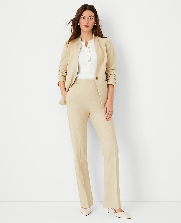 The Tall Side Zip Straight Pant in Bi-Stretch