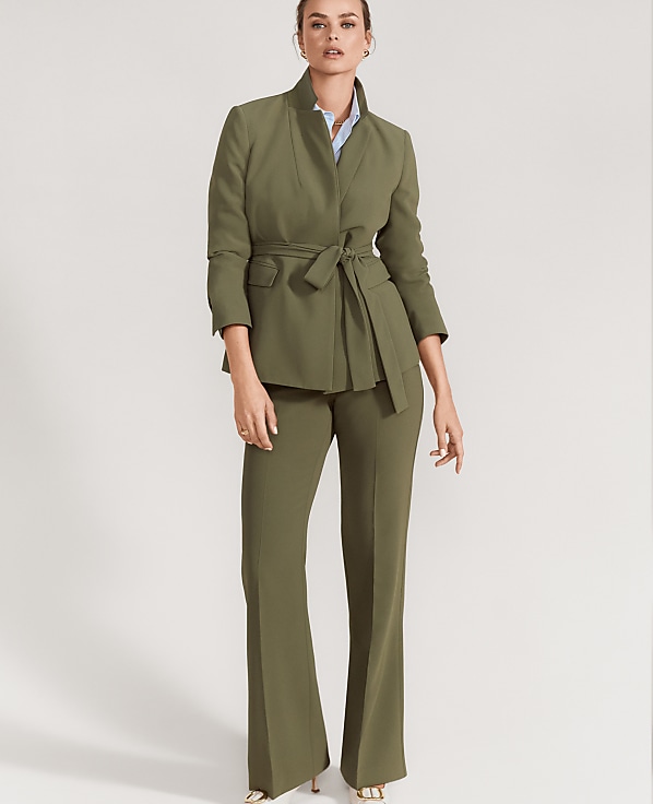 The Side Zip Trouser Pant in Crepe
