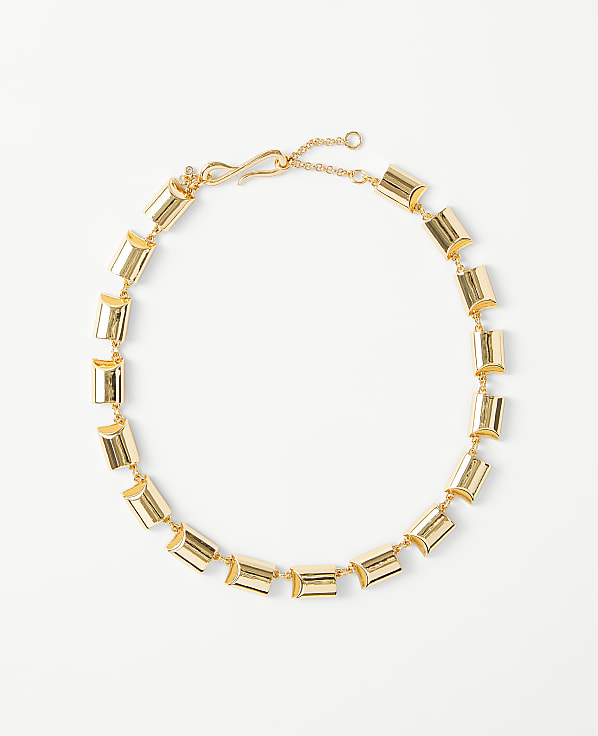Metal Rectangular Statement Necklace
