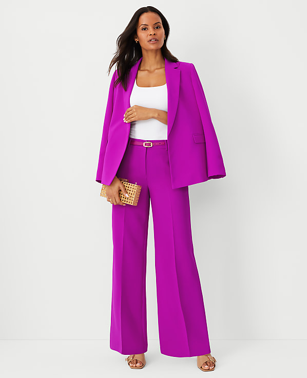 The Petite Wide Leg Pant in Crepe
