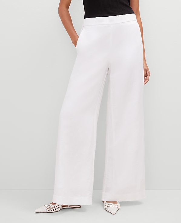 The Easy Palazzo Pant in Linen Blend