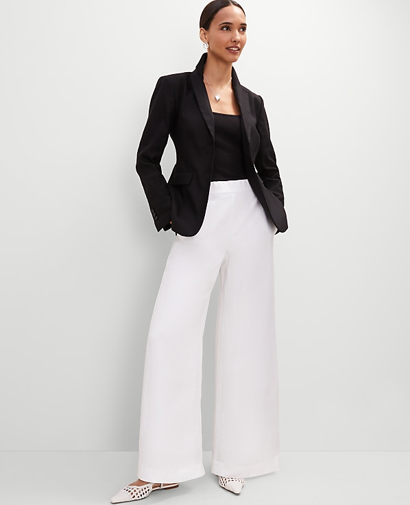 The Easy Palazzo Pant in Linen Blend