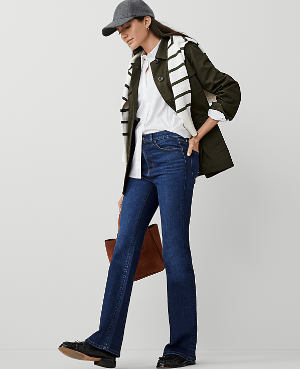 Petite Mid Rise Boot Jeans in Dark Vintage Wash