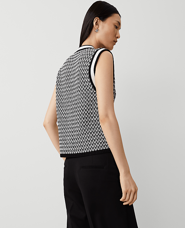 Geo Stitch Sweater Vest