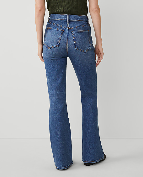 High Rise Flare Jeans in Luxe Medium Wash