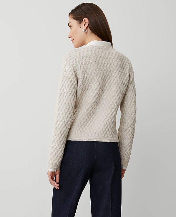 Basketweave Sweater Jacket