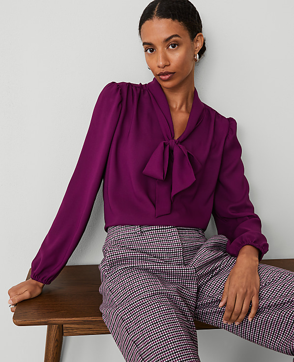 Petite Tie V-Neck Popover