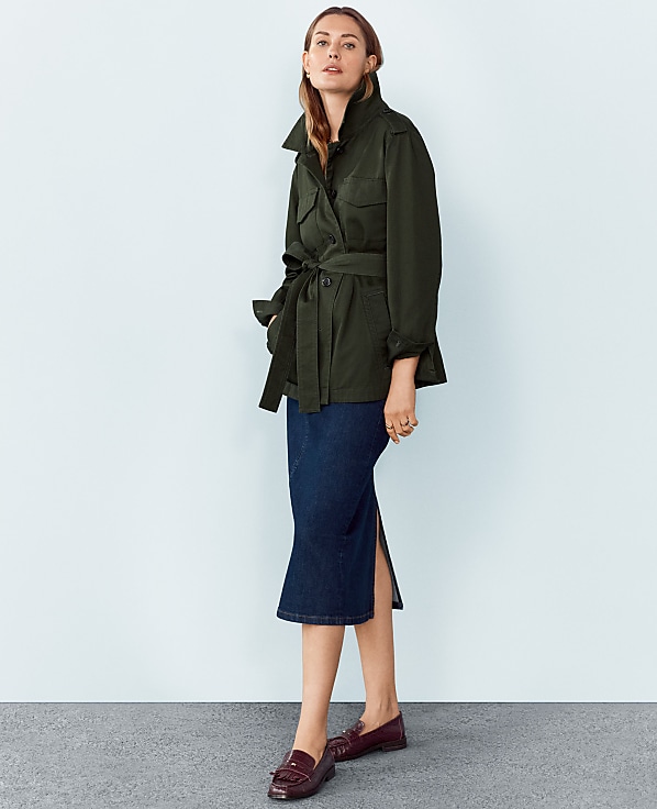 Weekend Collection High Rise Denim Column Skirt