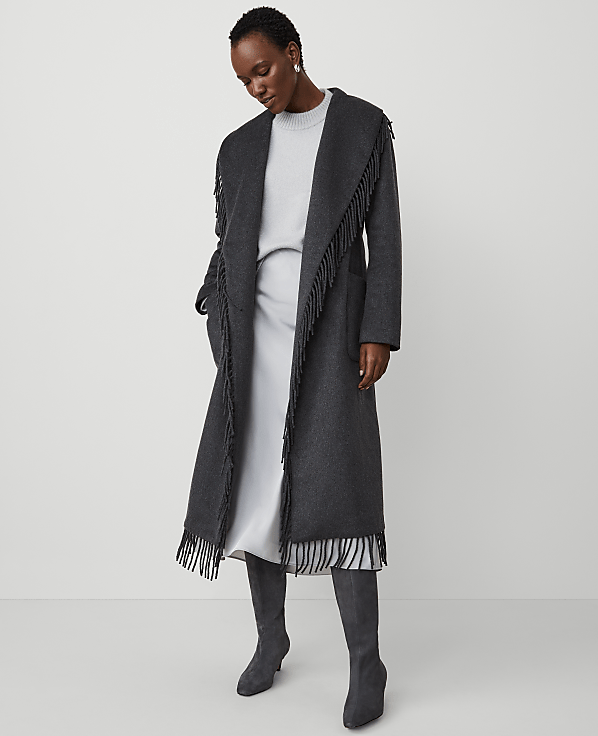 Fringe Shawl Wrap Coat