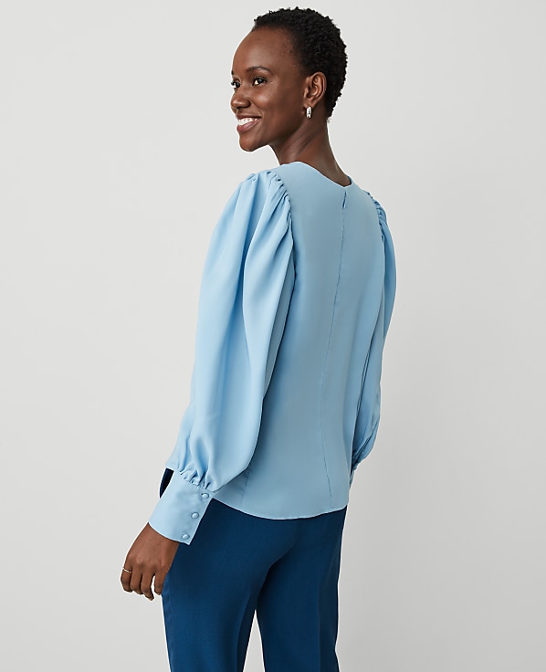 Shirred Cuff Blouse
