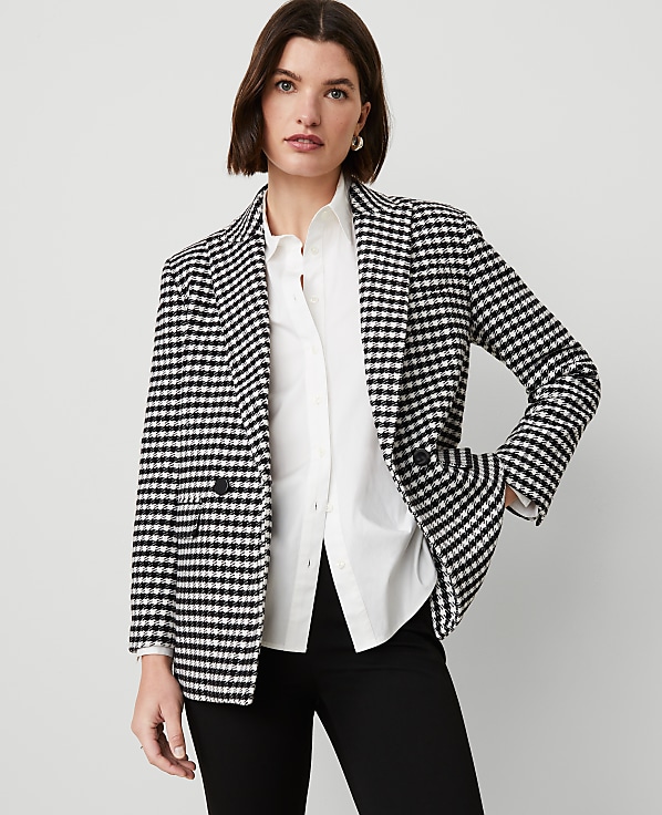 The Checked Relaxed Double Breasted Blazer