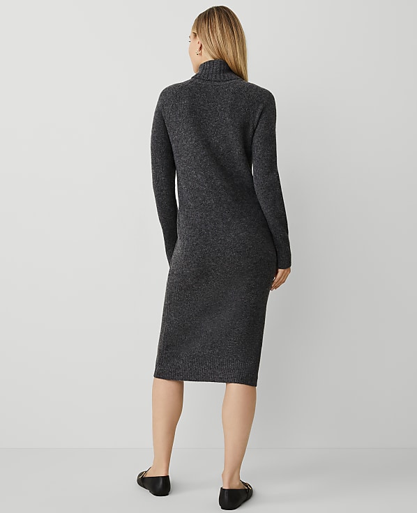 Petite Weekend Collection Ribbed Sweater Dress