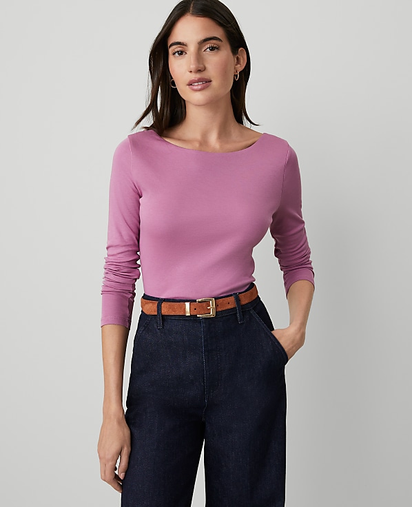 Boatneck Low Back Top