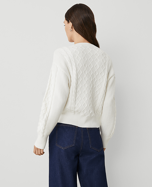 Weekend Collection Cable Henley Sweater