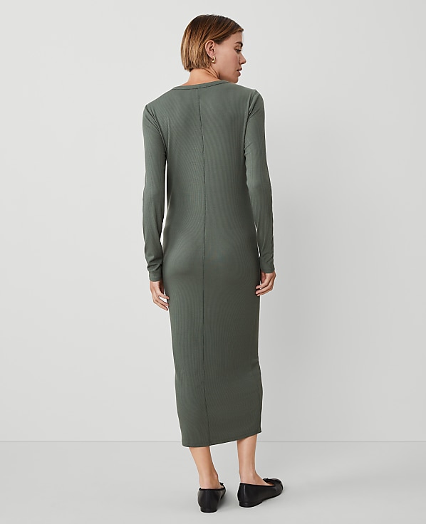 Petite Weekend Collection Henley Knit Column Dress