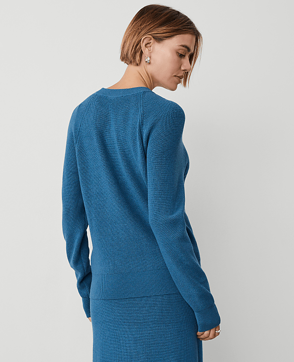 Weekend Collection Wedge Ribbed Sweater