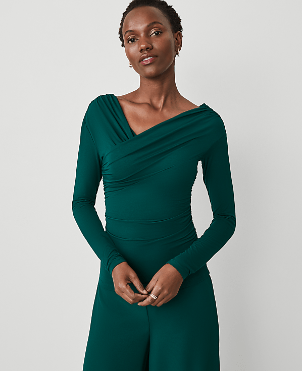 Asymmetric Ruched Top