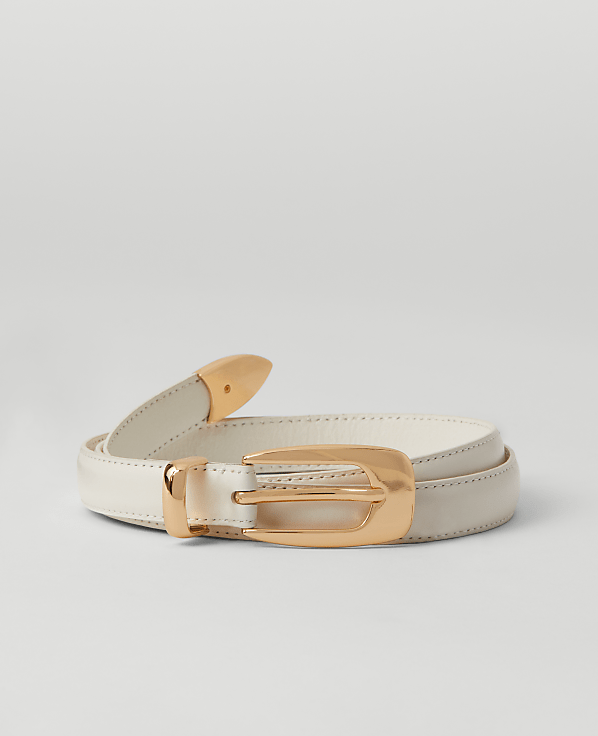 Metal Tipped Leather Belt