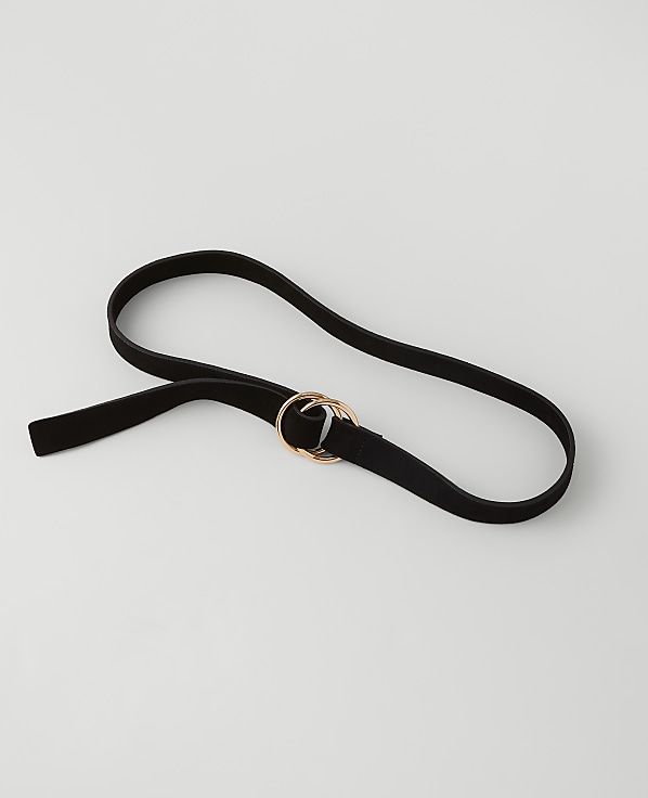 Pull Through Ring Suede Belt