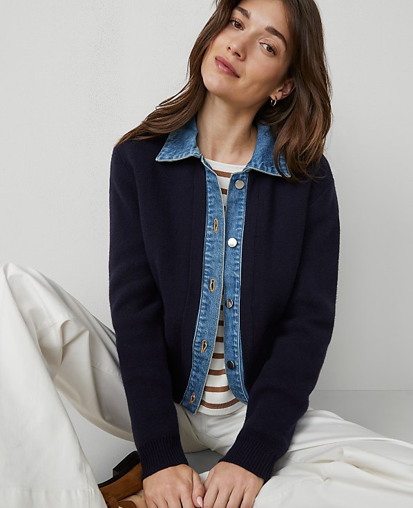 Weekend Collection Denim Sweater Jacket