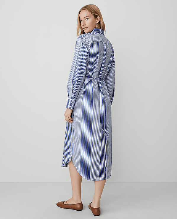 Weekend Collection Striped Midi Shirtdress
