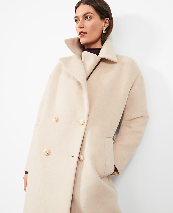 Relaxed Cocoon Double Breasted Coat