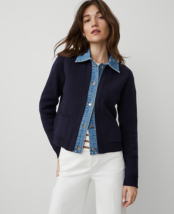 Weekend Collection Denim Sweater Jacket
