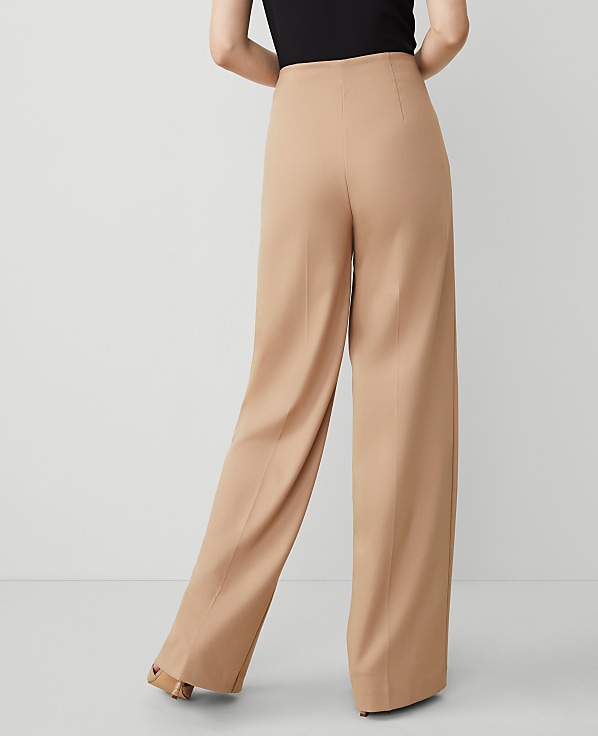 The Petite Button Trim Sailor Wide-Leg Pant