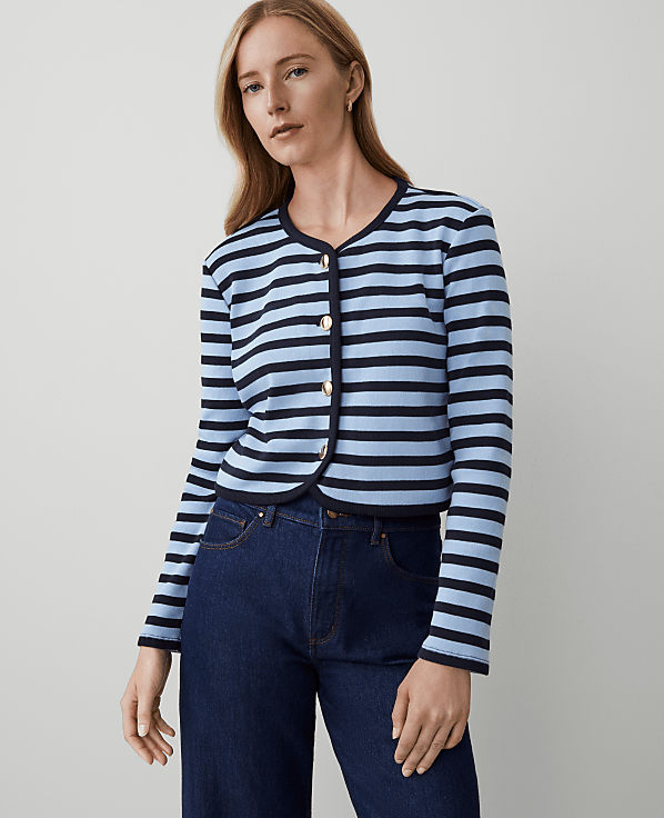 Striped Rounded Lady Jacket