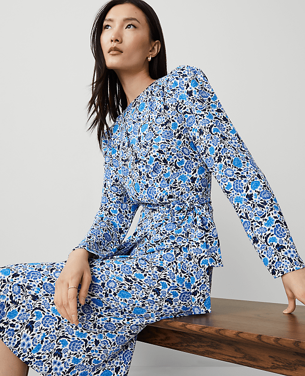 Floral Column Midi Dress