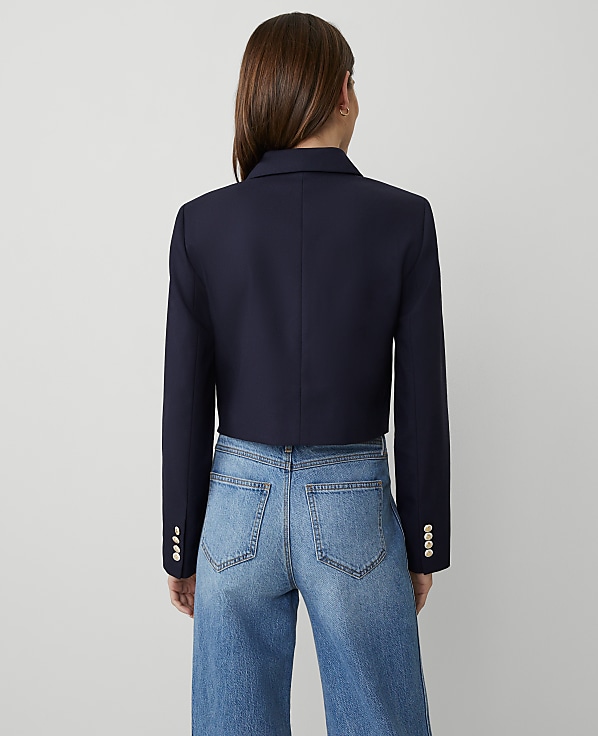 Cropped Double Breasted Blazer
