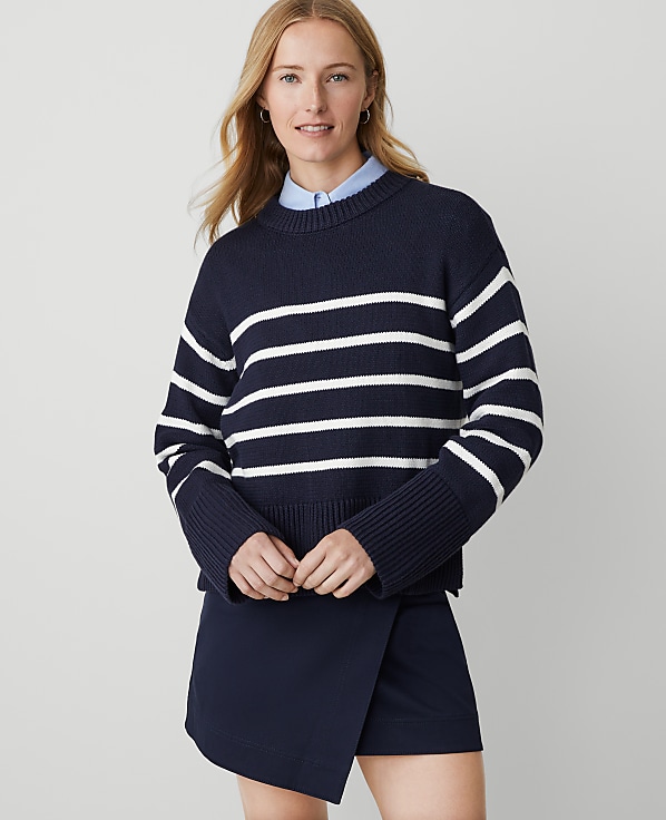 Weekend Collection Striped Relaxed Sweater