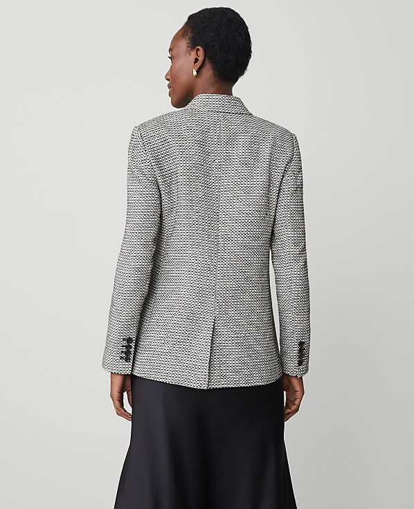 The Petite Greenwich Blazer in Plaid Tweed