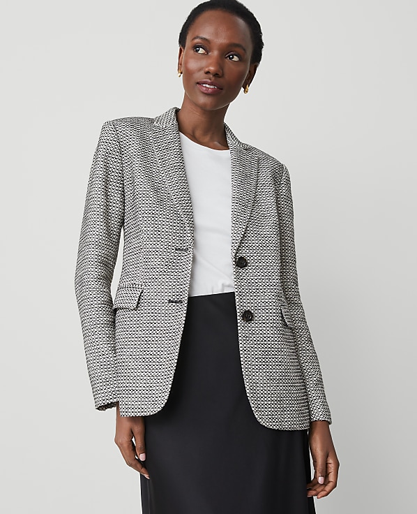 The Greenwich Blazer in Plaid Tweed