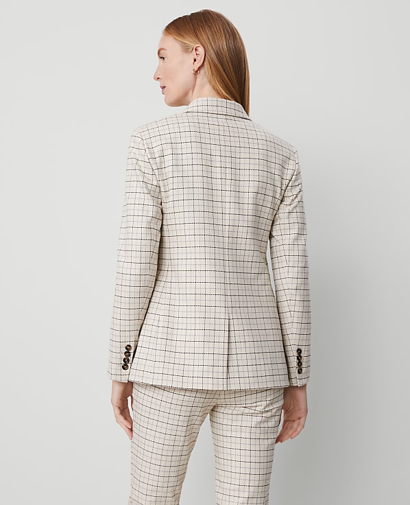 The Greenwich Blazer in Plaid Stretch Cotton
