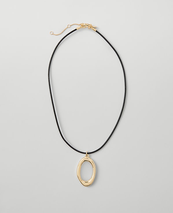 Open Nugget Cord Necklace