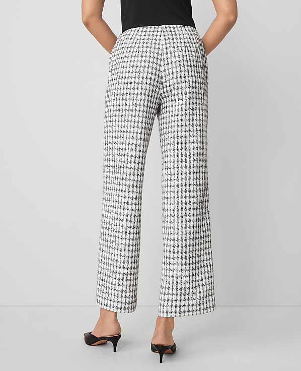 The Wide-Leg Ankle Pant in Tweed