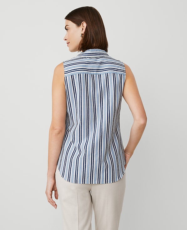 Striped Sleeveless Essential Shirt