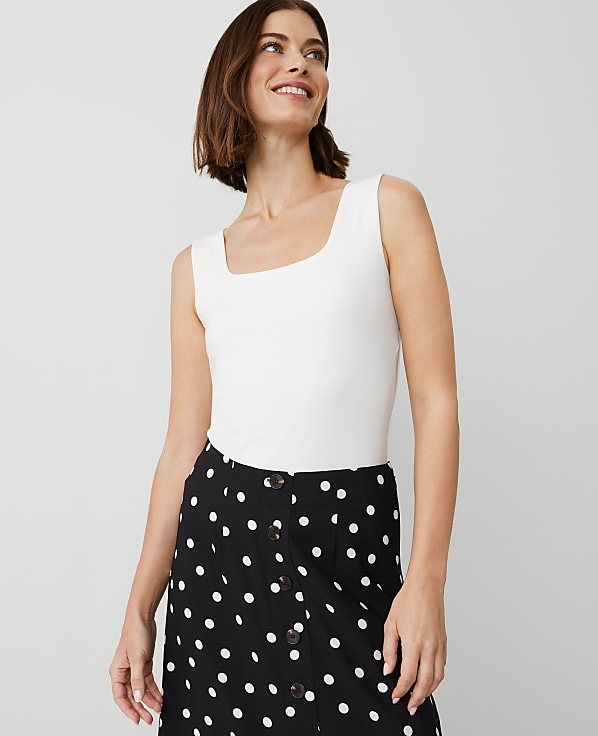 Petite Square Neck Tank Top