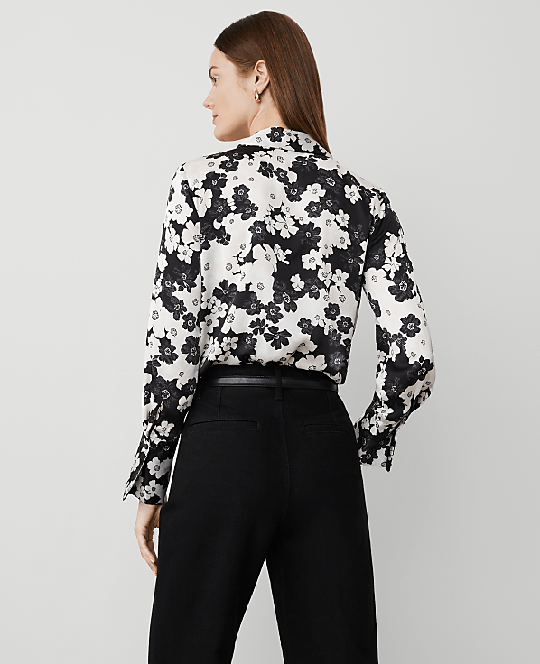 Floral Satin Wrap Bodysuit