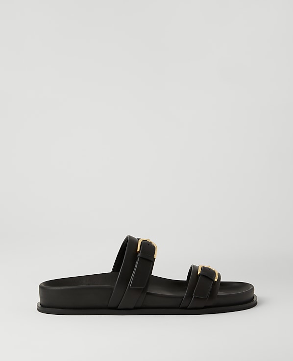 Weekend Collection Buckle Leather Sandals