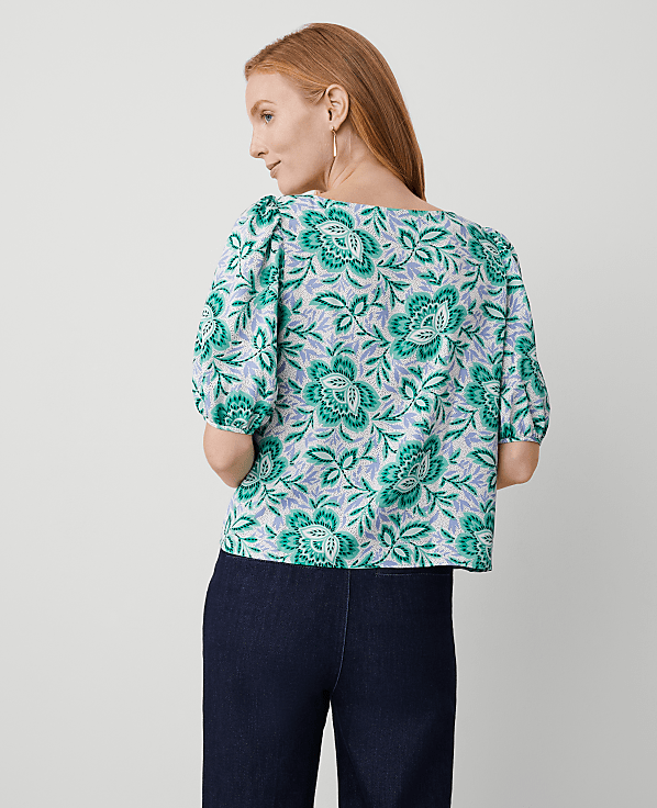 Floral Boatneck Popover