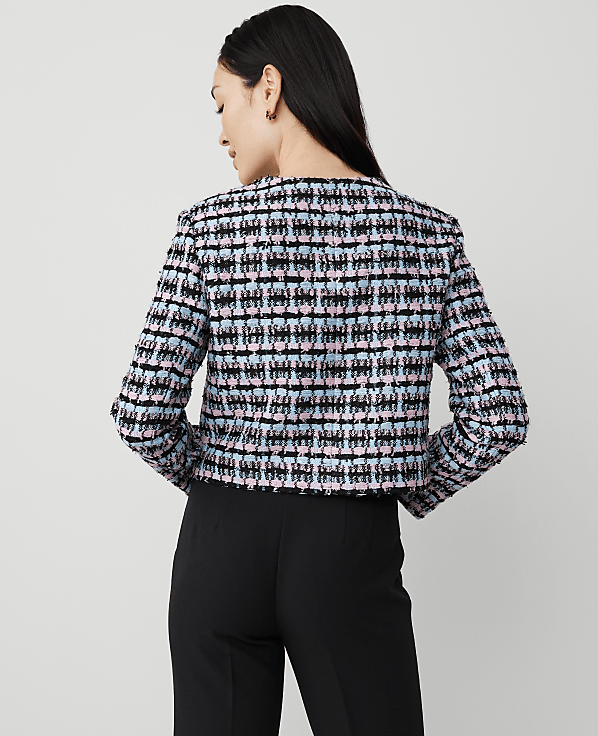 Striped Tweed Cropped Jacket