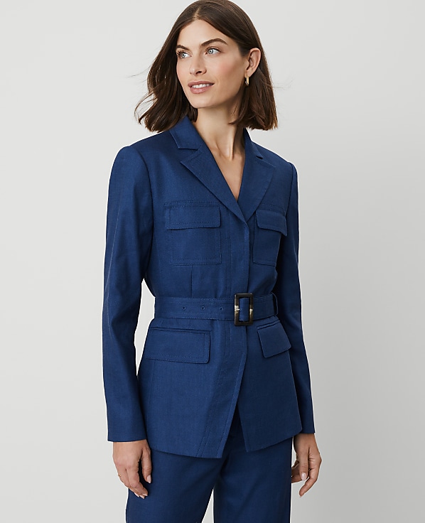 Linen Blend Safari Jacket
